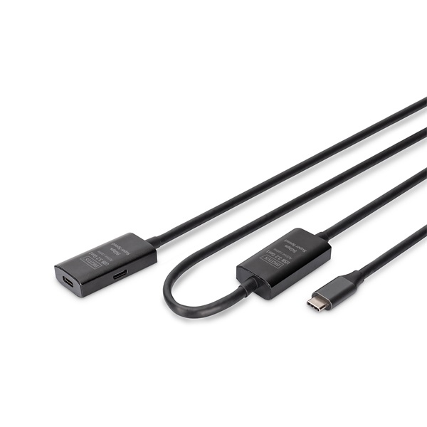 DIGITUS DA-73109 SuperSpeed Aktív USB 3.2 Gen2 type-C hosszabbító kábel 10m