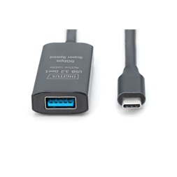 DIGITUS DA-73111 SuperSpeed Aktív USB-A 3.2 Gen1 USB type-C hosszabbító kábel 10m