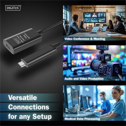 DIGITUS DA-73112 SuperSpeed Aktív USB 3.2 Gen2 type-C hosszabbító kábel 5m
