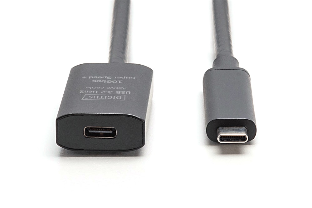 DIGITUS DA-73112 SuperSpeed Aktív USB 3.2 Gen2 type-C hosszabbító kábel 5m