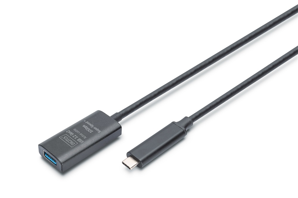 DIGITUS DA-73113 SuperSpeed Aktív USB-A 3.2 Gen2 USB type-C hosszabbító kábel 5m
