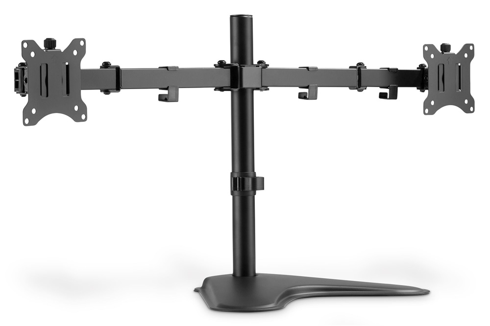 DIGITUS DA-90401 C-bilincses univerzális (VESA 75 / 100) 2-es fekete monitor tartó állvány