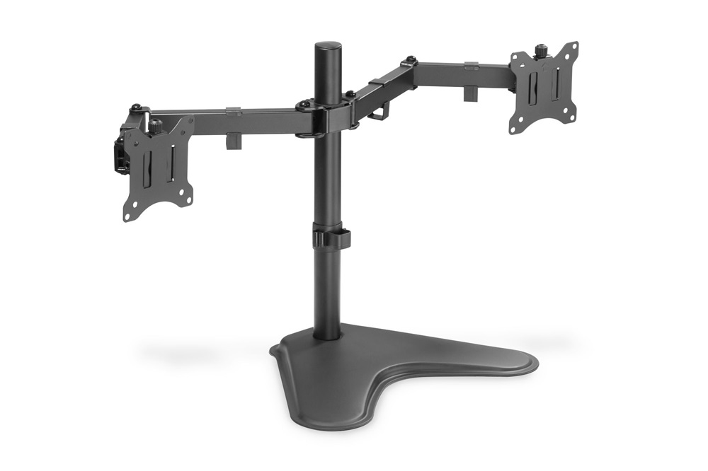 DIGITUS DA-90401 C-bilincses univerzális (VESA 75 / 100) 2-es fekete monitor tartó állvány