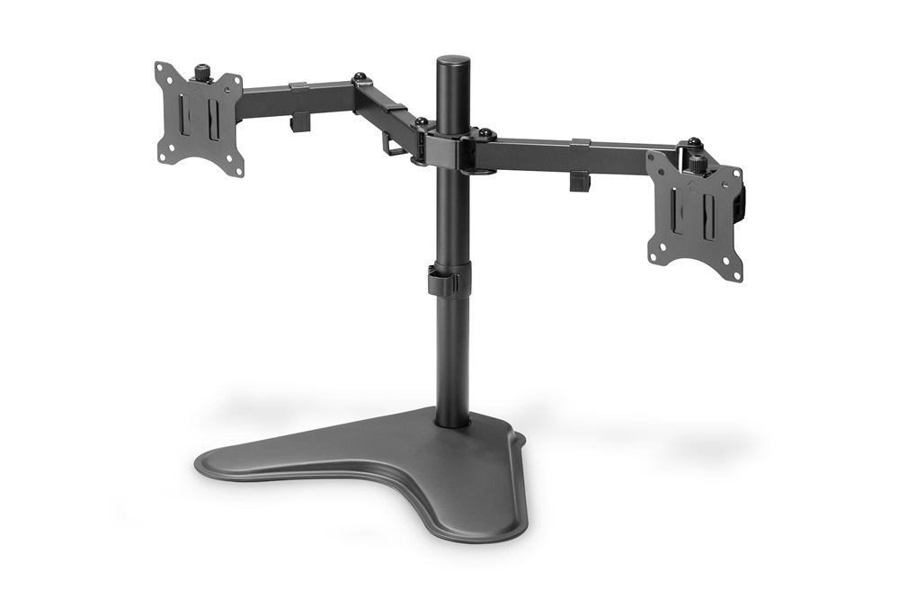 DIGITUS DA-90401 C-bilincses univerzális (VESA 75 / 100) 2-es fekete monitor tartó állvány