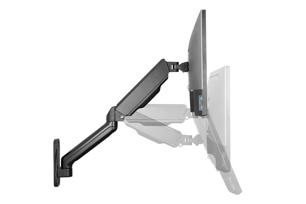 DIGITUS DA-90425 C-bilincses gázrugós univerzális (VESA 75 / 100) monitor fali konzol