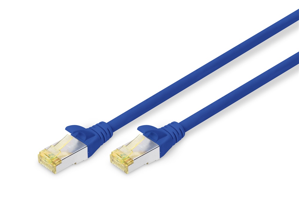 DIGITUS Cat.6A S/FTP LSZH 0,25m kék patch kábel