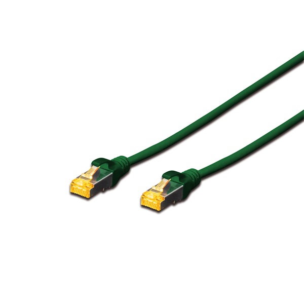 DIGITUS Cat.6A S/FTP LSZH 0,25m zöld patch kábel