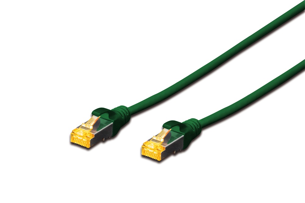 DIGITUS Cat.6A S/FTP LSZH 0,25m zöld patch kábel