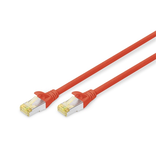 DIGITUS Cat.6A S/FTP LSZH 0,25m piros patch kábel