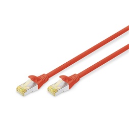 DIGITUS Cat.6A S/FTP LSZH 0,25m piros patch kábel