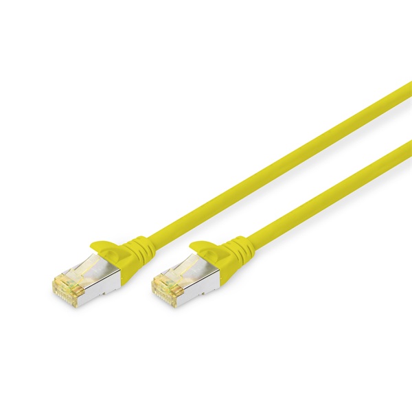 DIGITUS Cat.6A S/FTP LSZH 0,25m sárga patch kábel