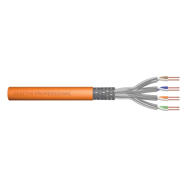 DIGITUS DK-1743-VH-025 Cat.7 S/FTP 1200MHz Dca LSZH 25m narancssárga fali kábel