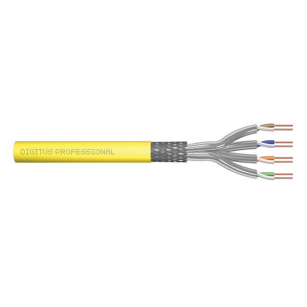 DIGITUS DK-1744-A-VH-5 Cat.7A S/FTP CCA PVC 1500MHz LSZH 500m dob sárga fali kábel