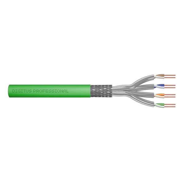 DIGITUS DK-1843-VH-1 CAT8.2 S/FTP Dca 2000MHz LSZH 100m zöld fali kábel