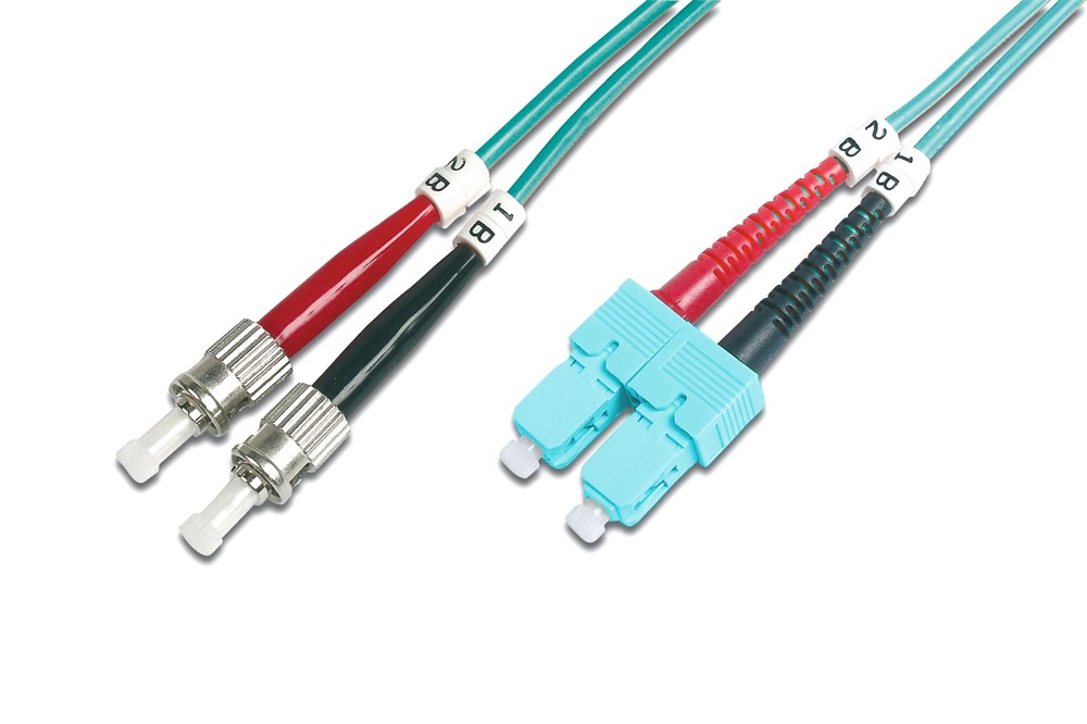 DIGITUS DK-2512-01/3 Duplex 2xST + 2xSC multimodusú OM3 50/125 LSOH 1m optikai patch kábel