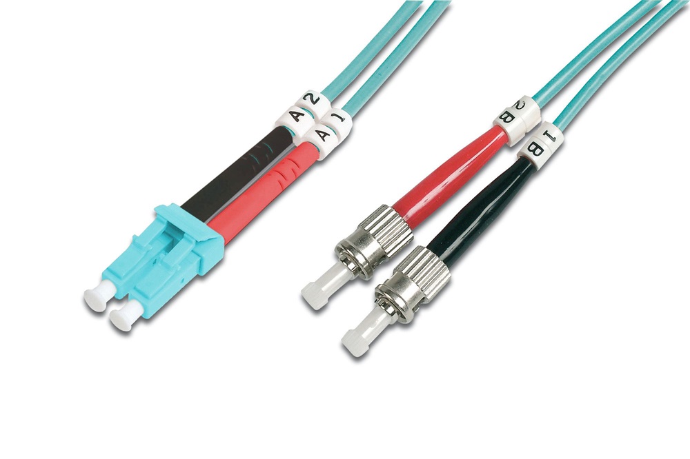 DIGITUS DK-2531-01/3 Duplex 2xLC + 2xST multimodusú OM3 50/125 LSOH 1m optikai patch kábel