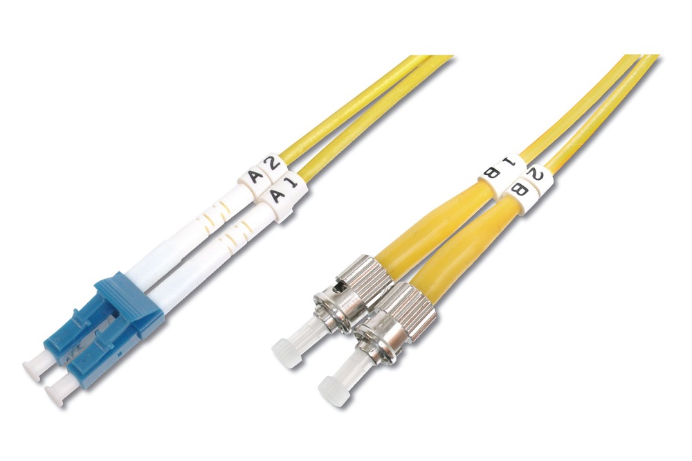 DIGITUS DK-2931-02 Duplex 2xLC + 2xST monomódusú OS2 9/125 LSOH 2m optikai patch kábel