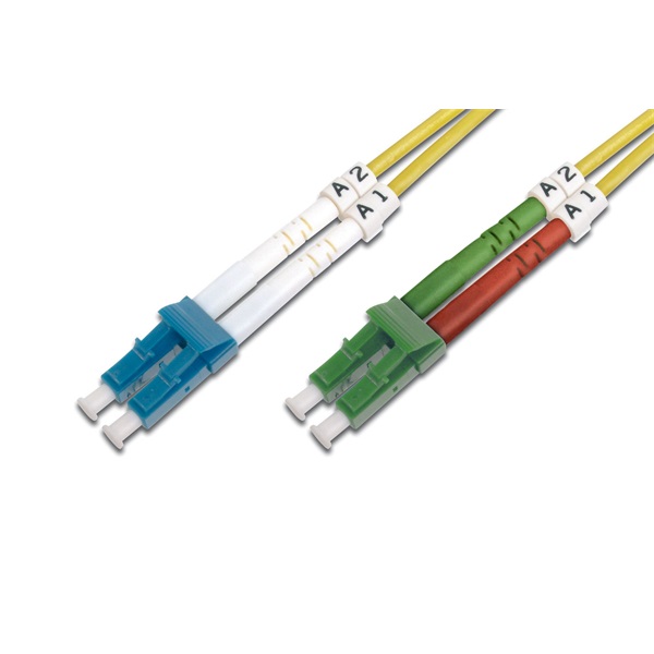 DIGITUS DK-293LCA3LC-02 Duplex 2xLC(APC) + 2xLC(PC) monomódusú OS2 9/125 LSOH 2m optikai patch kábel