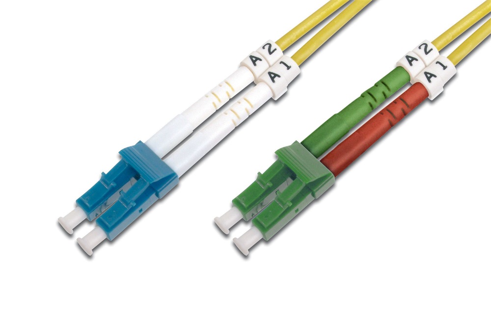 DIGITUS DK-293LCA3LC-02 Duplex 2xLC(APC) + 2xLC(PC) monomódusú OS2 9/125 LSOH 2m optikai patch kábel