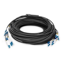 DIGITUS DK-2A33CU050BK-BBB 12 szálas 12x LC/UPC 9/125 monomódusú OS2 Dca kültéri/beltéri előszerelt optikai kábel 50m