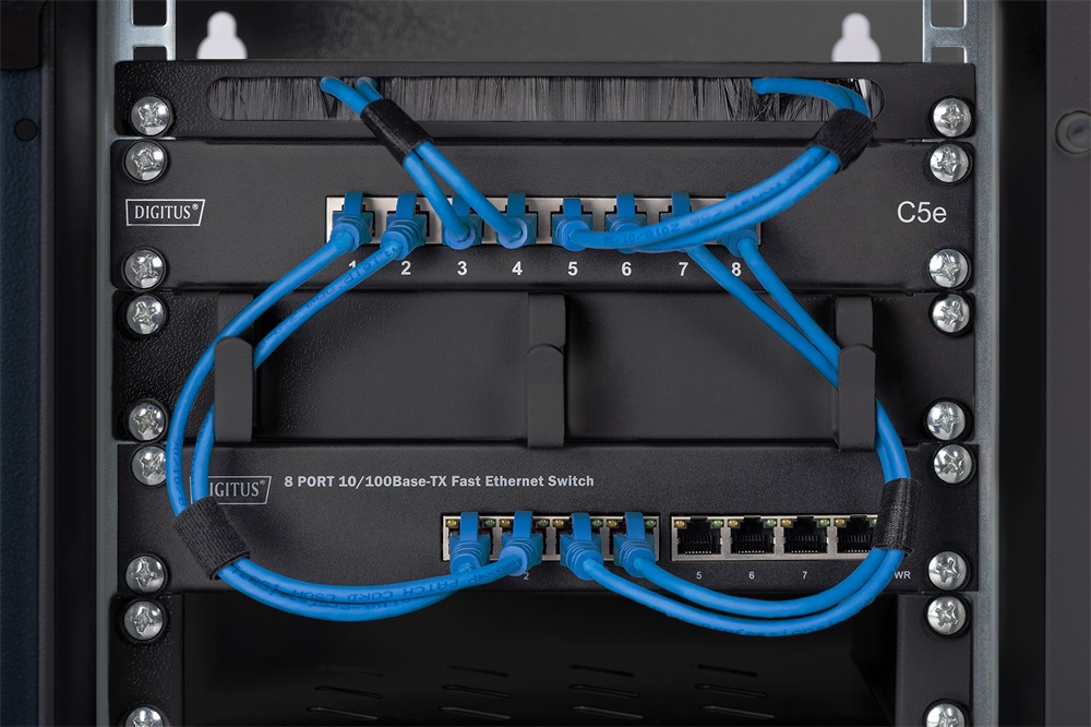 DIGITUS DN-10-TRAY-1-B 10" 1U 150mm mély fekete fix polc