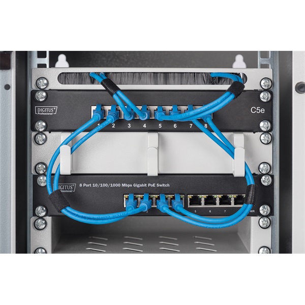 DIGITUS DN-95317 10" 8x GbE Lan Poe (80W) nem menedzselhető Switch