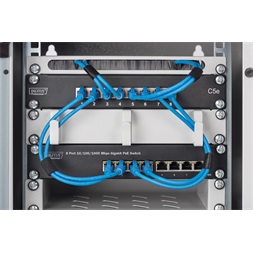 DIGITUS DN-95317 10" 8x GbE Lan Poe (80W) nem menedzselhető Switch