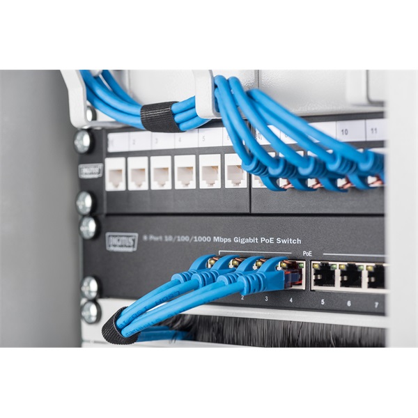 DIGITUS DN-95317 10" 8x GbE Lan Poe (80W) nem menedzselhető Switch