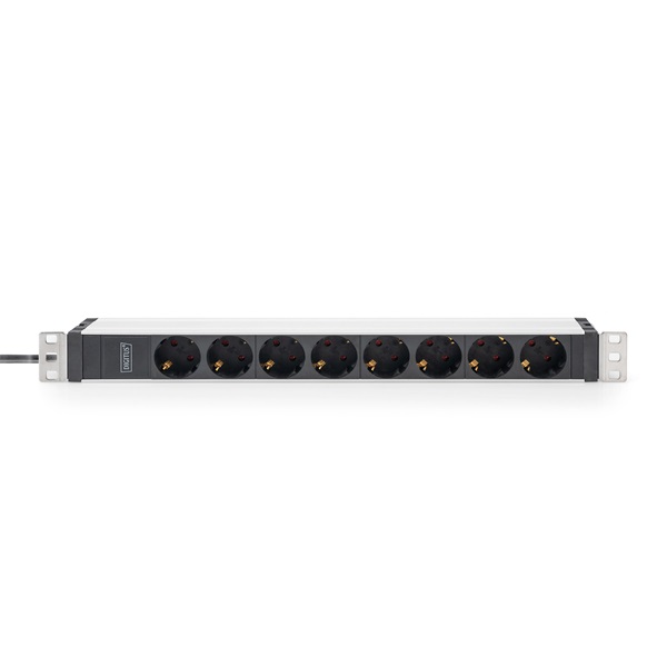 DIGITUS DN-95428 1U rack alu 8 schuko dugaljas C20-as tápcsatlakozós hálózati elosztó