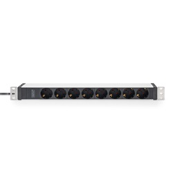 DIGITUS DN-95428 1U rack alu 8 schuko dugaljas C20-as tápcsatlakozós hálózati elosztó