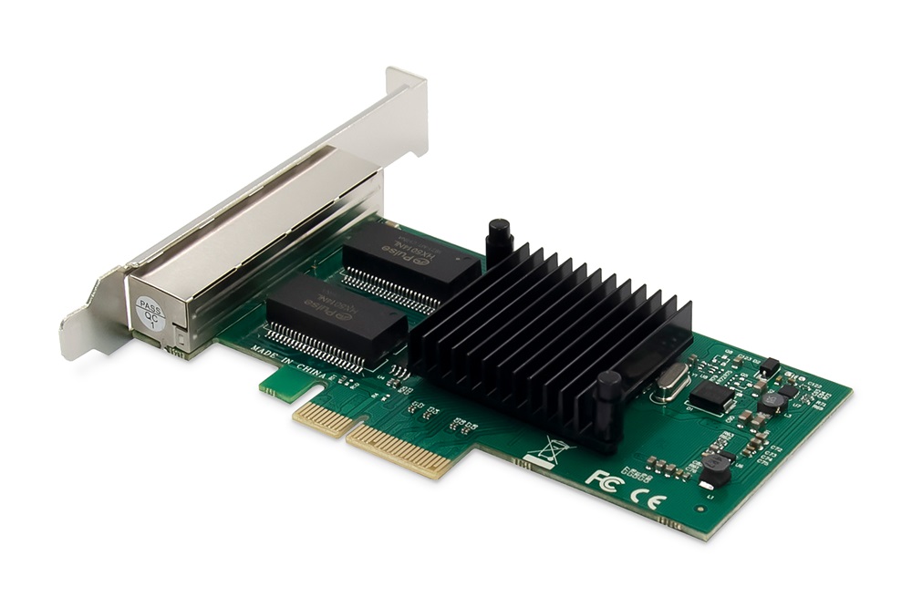 DIGITUS DN-10114 4 port PCI Express hálózati kártya Belső Gigabit Ethernet Intel I350