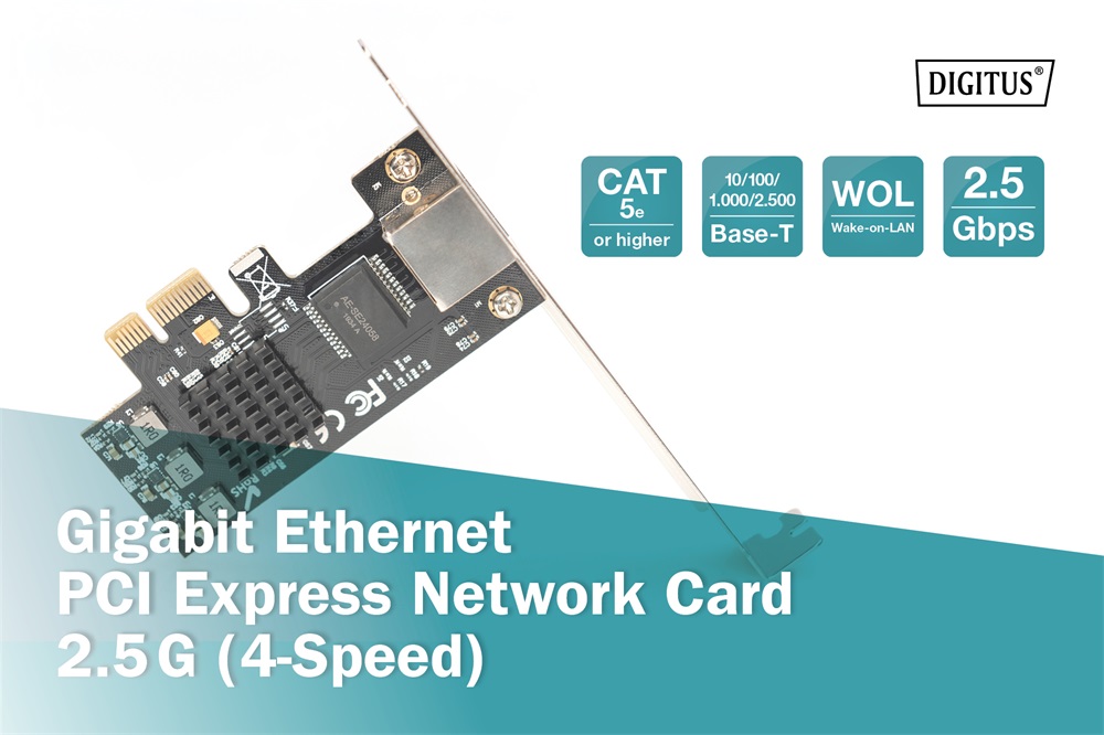 DIGITUS DN-10135 PCIe hálózati kártya Belső Ethernet 2.5G (4-Speed)