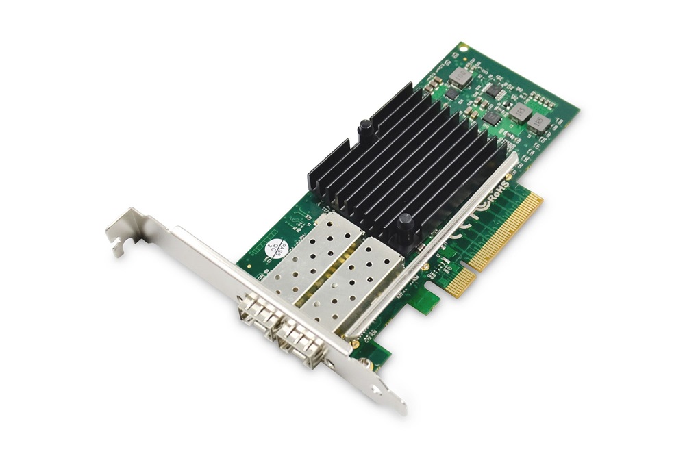 DIGITUS DN-10162 2 port SFP+ PCI Express hálózati kártya Belső 10 Gigabit Ethernet Intel chipset