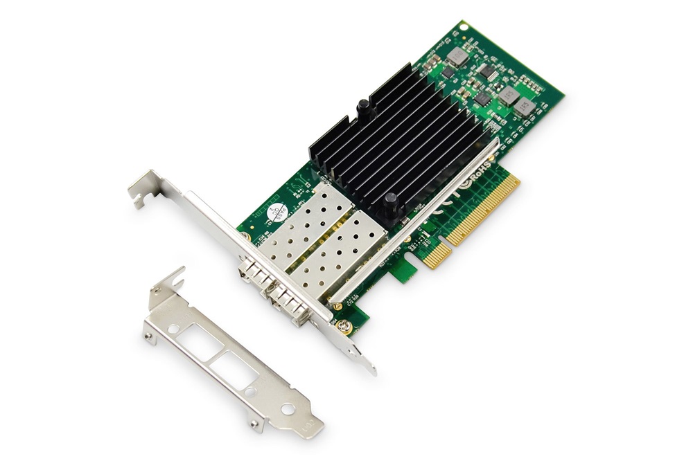 DIGITUS DN-10162 2 port SFP+ PCI Express hálózati kártya Belső 10 Gigabit Ethernet Intel chipset