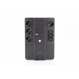 DIGITUS DN-170110 All-in-One 600VA 360W 4xCEE 7/7 3xC13 aljzat szünetmentes tápegység