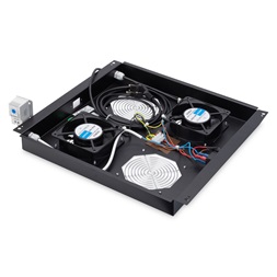 DIGITUS DN-19 FAN-2-B-N 2-es termosztátos fekete tetőventilátor Unique/Dynamic Basic rackszekrényhez