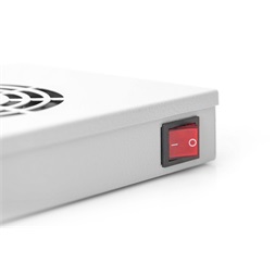 DIGITUS DN-19 FAN-2-HO 2-es termosztátos szürke tető/fiók ventilátor
