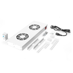 DIGITUS DN-19 FAN-2-HO 2-es termosztátos szürke tető/fiók ventilátor