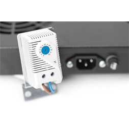 DIGITUS DN-19 FAN-2-HO-SW 2-es termosztátos fekete tető/fiók ventilátor