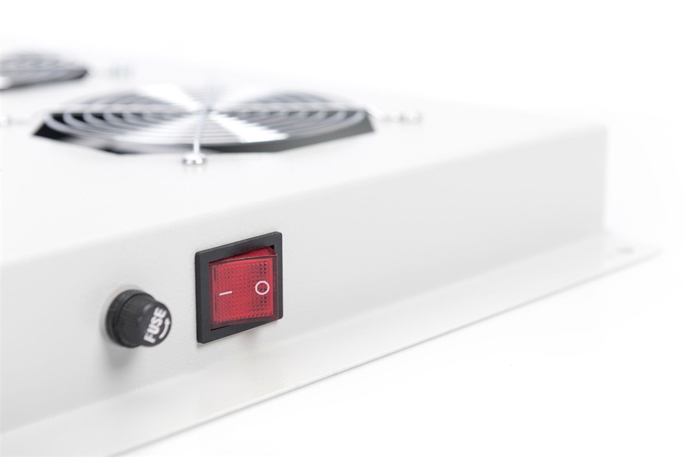 DIGITUS DN-19 FAN-2-N 2-es termosztátos szürke tetőventilátor Unique/Dynamic Basic rackszekrényhez