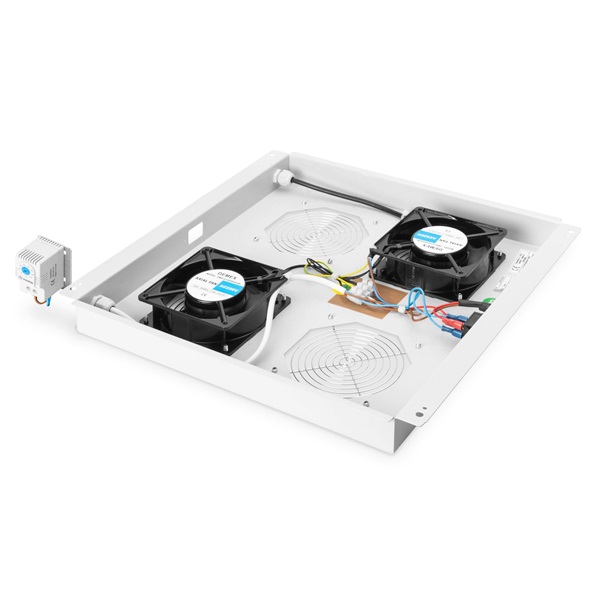 DIGITUS DN-19 FAN-2-N 2-es termosztátos szürke tetőventilátor Unique/Dynamic Basic rackszekrényhez