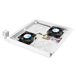 DIGITUS DN-19 FAN-2-N 2-es termosztátos szürke tetőventilátor Unique/Dynamic Basic rackszekrényhez
