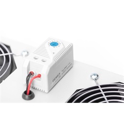 DIGITUS DN-19 FAN-2-WM-T 2-es termosztátos szürke tetőventilátor Unique/Dynamic/SOHO rackszekrényhez