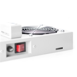 DIGITUS DN-19 FAN-2-WM-T 2-es termosztátos szürke tetőventilátor Unique/Dynamic/SOHO rackszekrényhez