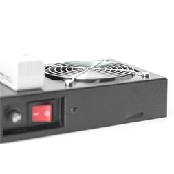 DIGITUS DN-19 FAN-2-WM-T-SW 2-es termosztátos fekete tetőventilátor Unique/Dynamic/SOHO rackszekrényhez
