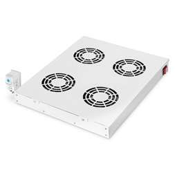 DIGITUS DN-19 FAN-4-HO 4-es termosztátos szürke fiók/tető ventilátor