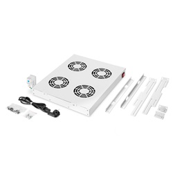 DIGITUS DN-19 FAN-4-HO 4-es termosztátos szürke fiók/tető ventilátor