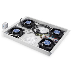 DIGITUS DN-19 FAN-4-SRV 4-es termosztátos szürke tetőventilátor Unique szerverszekrényhez