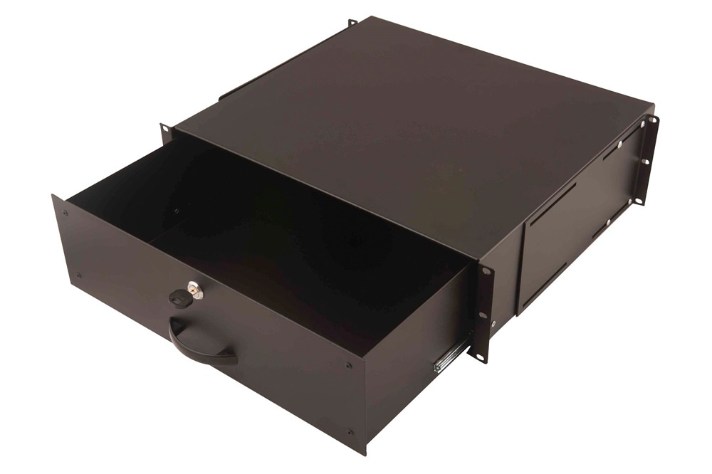 DIGITUS DN-19 KEY-3U-SW 19” 3U fekete billentyűzet és dokumentumtároló fiók