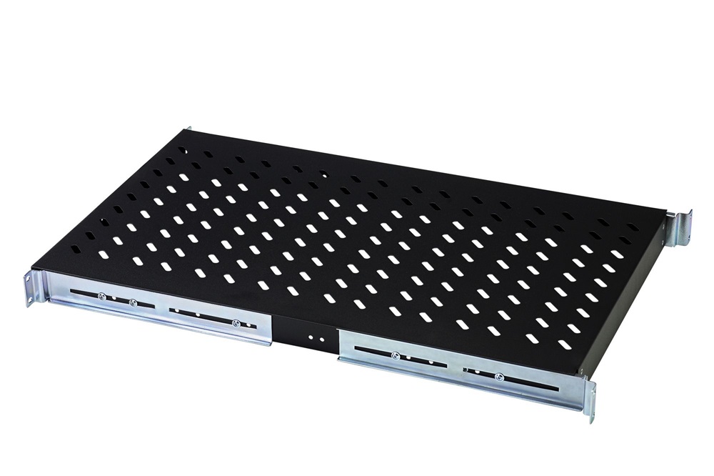 DIGITUS DN-19 TRAY-1-1000-SW 19" 1U 720mm mély 65kg fekete fix polc